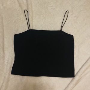 ANN TAYLOR black straight-across tank top